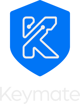 Keymate Vertical Logo on Dark background